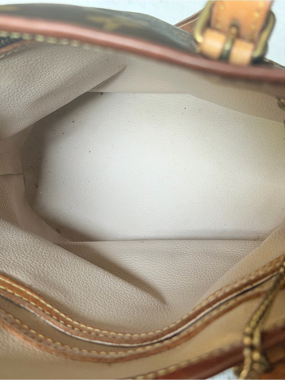 Louis Vuitton Monogram Bucket Bag in Brown & Tan Leather Trim - Picture 12 of 16